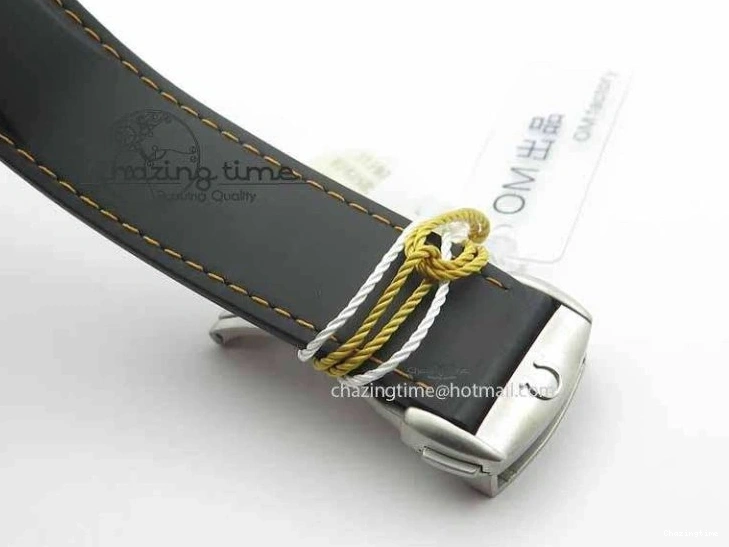 0429 Planet Ocean Master Chrono 45mm SS OM 1:1 Best Edition Black Dial Orange 12 On Rubber Strap A Durable 8169